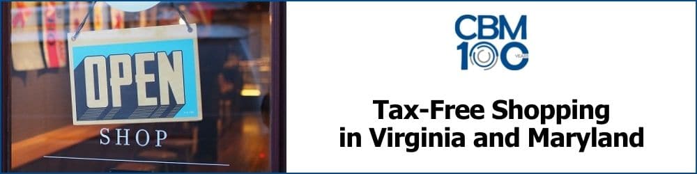 tax-free shopping in Maryland and Virginia header image